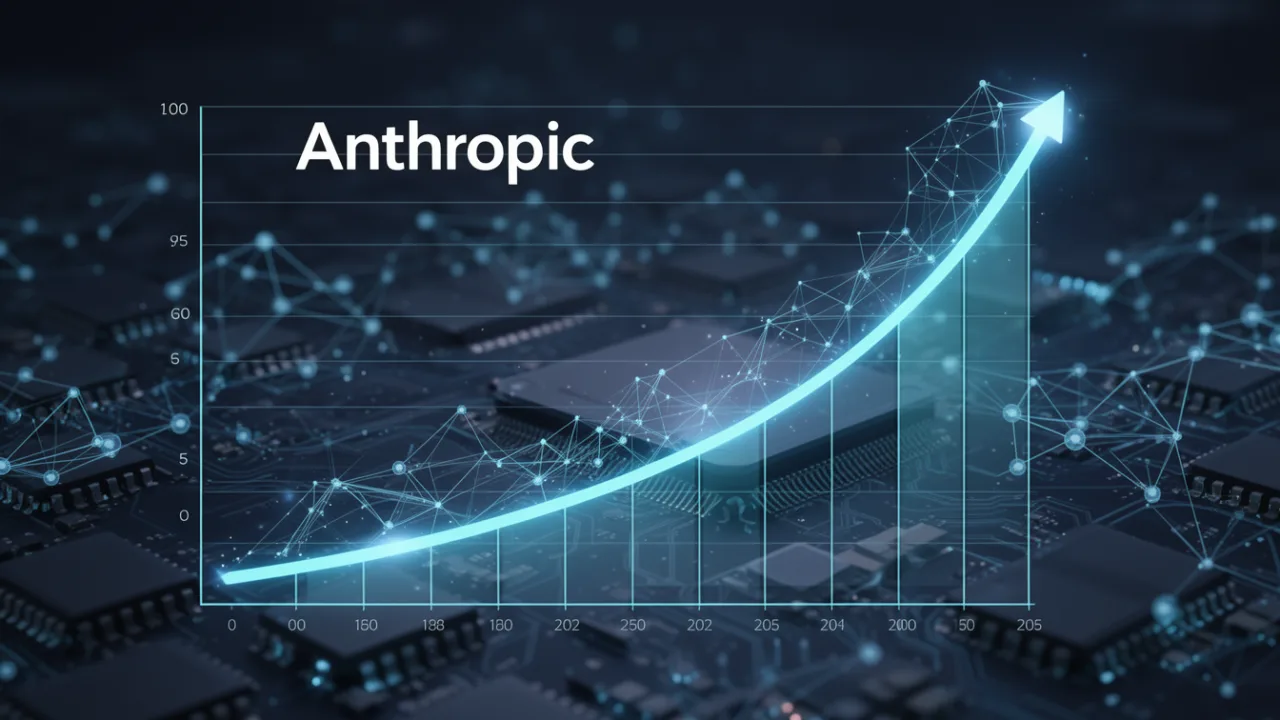 График роста Anthropic на фоне микросхемы