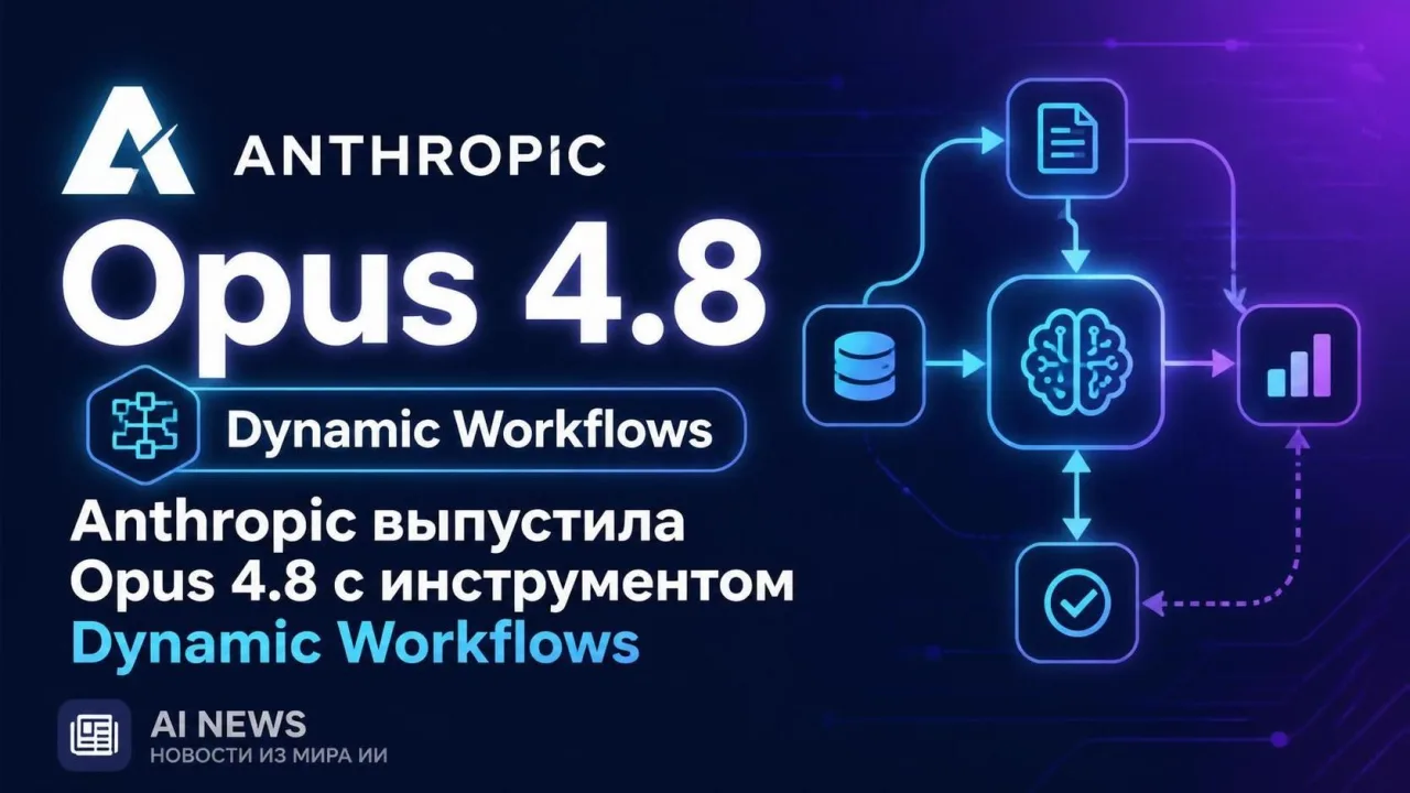 Anthropic выпустила Opus 4.8 с инструментом Dynamic Workflows