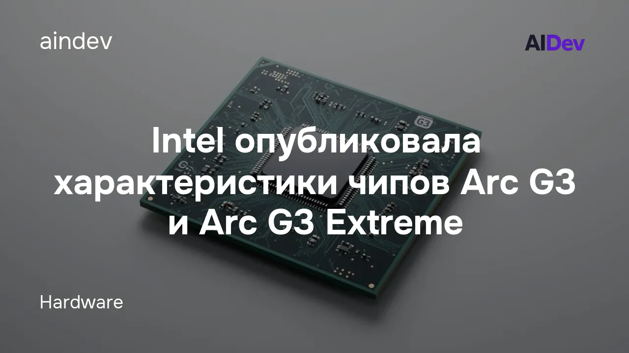 Intel опубликовала характеристики чипов Arc G3 и Arc G3 Extreme