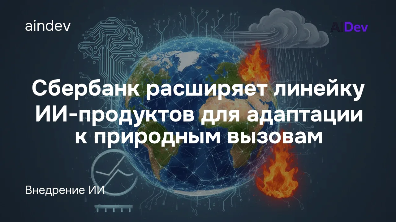 Сбербанк расширяет линейку ИИ-продуктов для адаптации к природным вызовам
