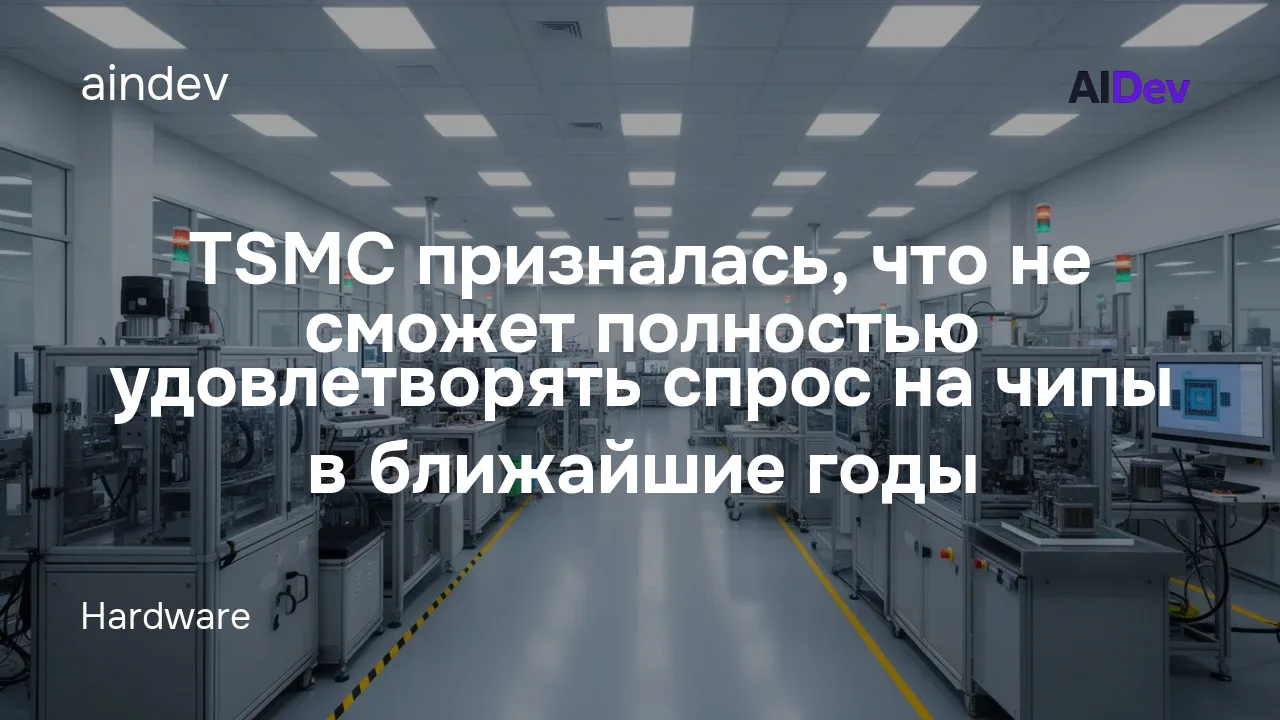 TSMC призналась, что не сможет полностью удовлетворять спрос на чипы в ближайшие годы