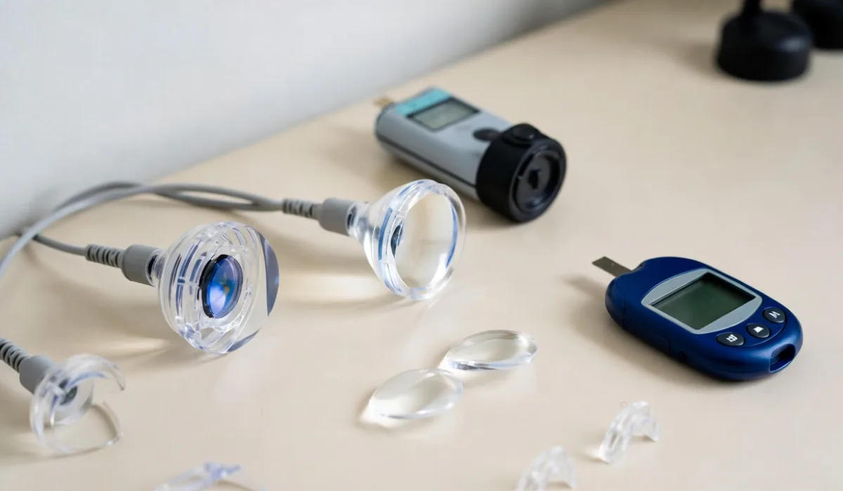 Медицинские инструменты для мониторинга: глюкометр и линзы