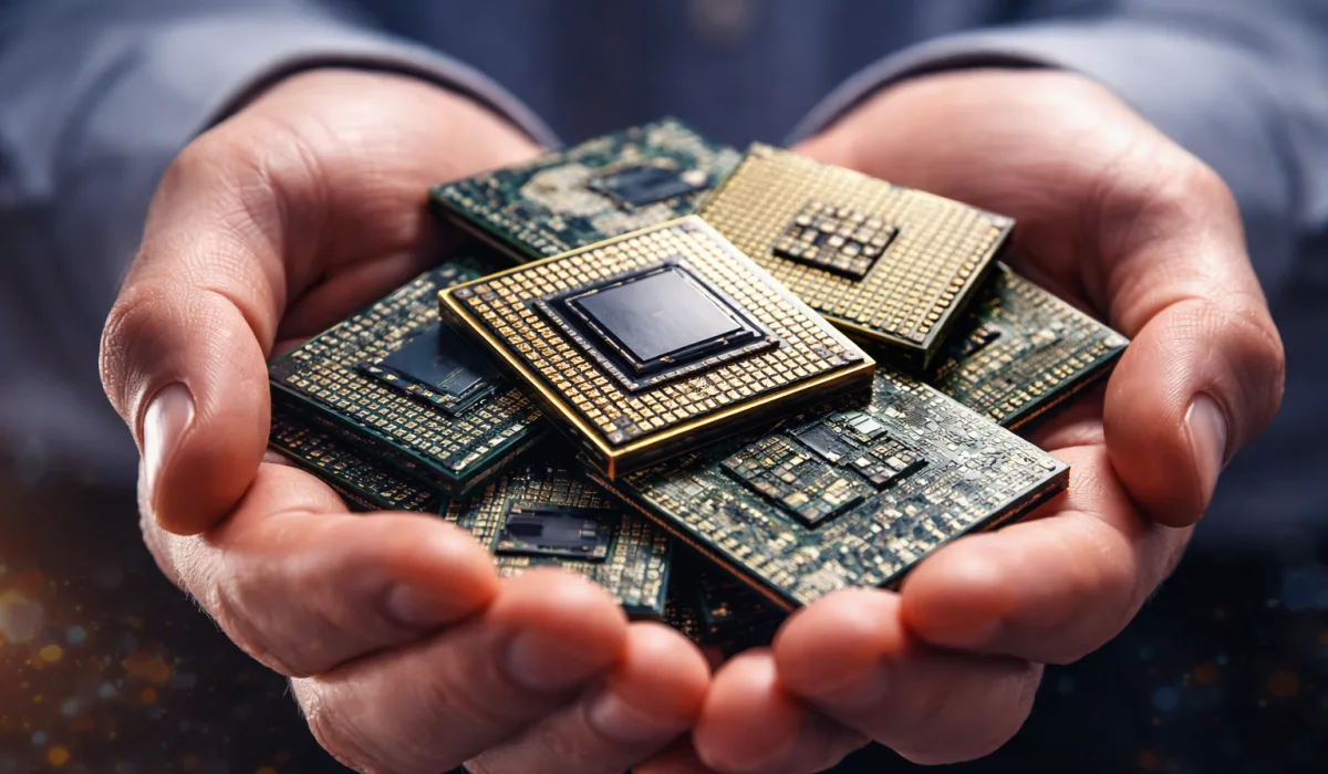 Горсть полупроводниковых чипов