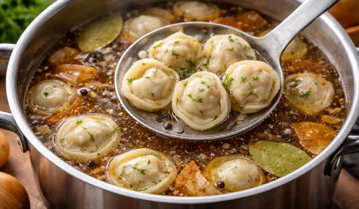 Пельмени в кастрюле