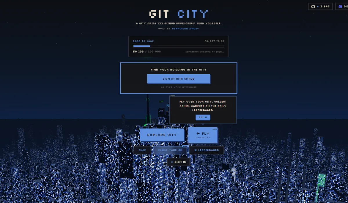 Скриншот сайта thegitcity.com