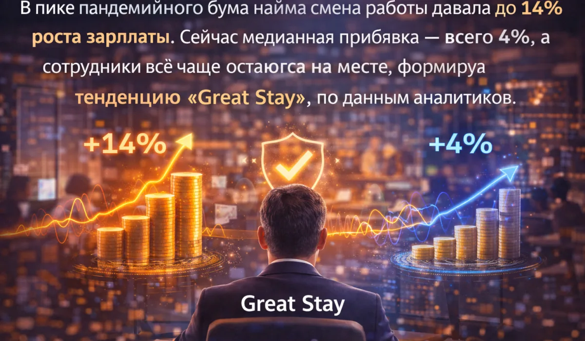 Прибавка к зарплате при смене работы сократилась в 3,5 раза