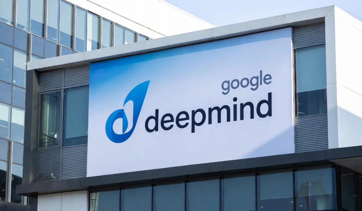 Здание с эмблемой google deepmind
