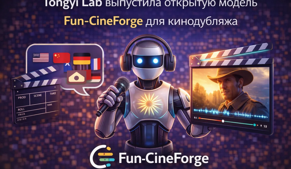Tongyi Lab выпустила открытую модель Fun-CineForge для кинодубляжа