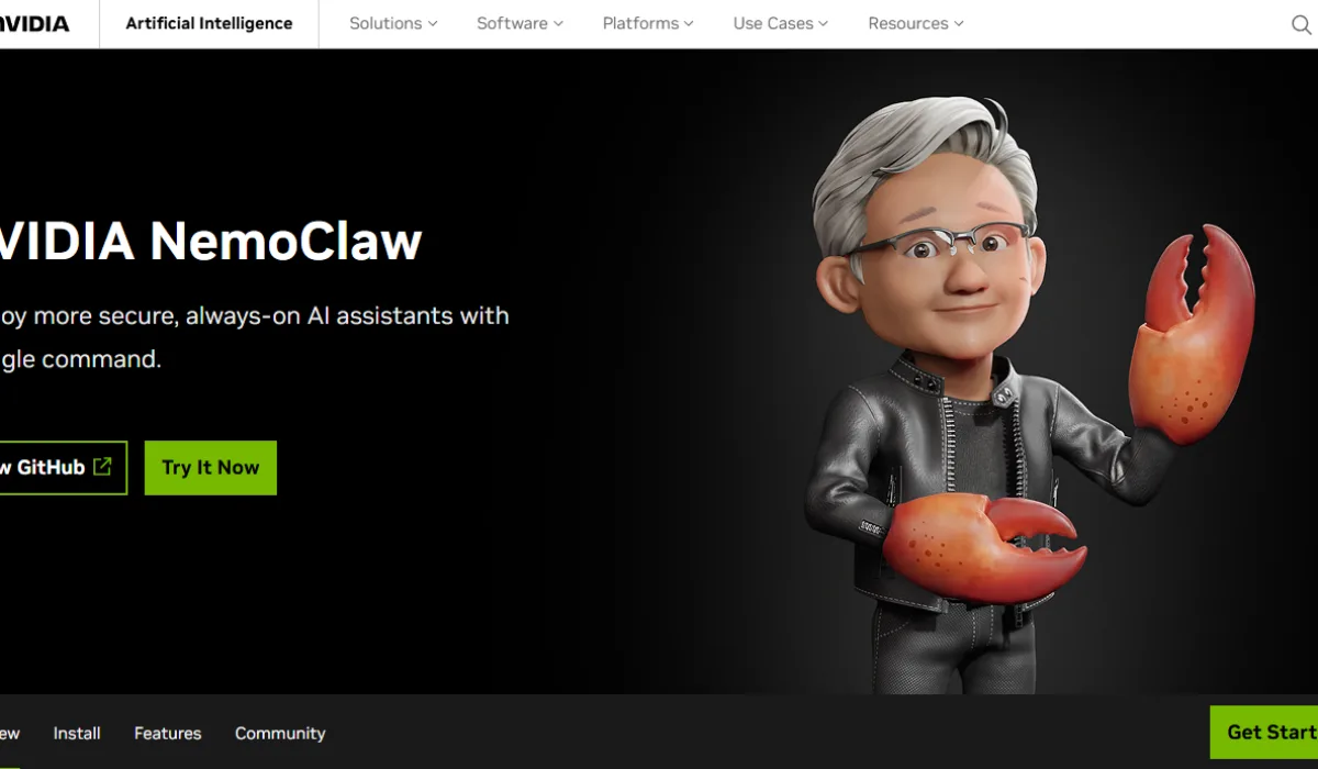 Превью NemoClaw на сайте компании