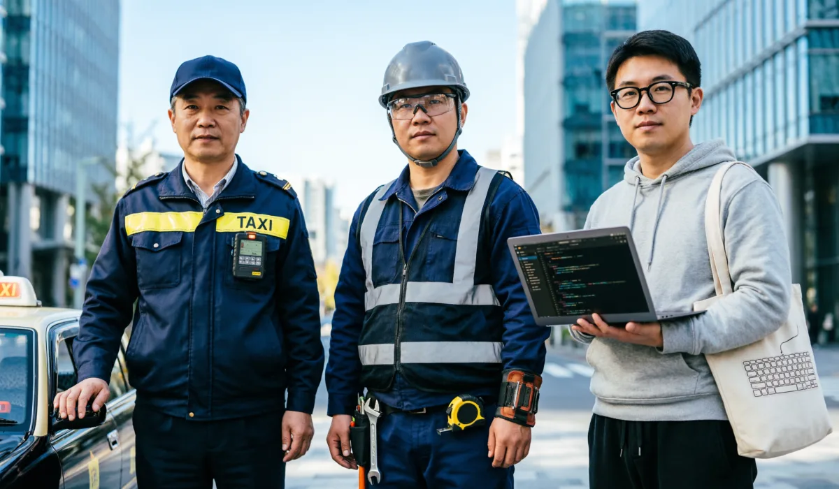 Таксист, рабочий, программист