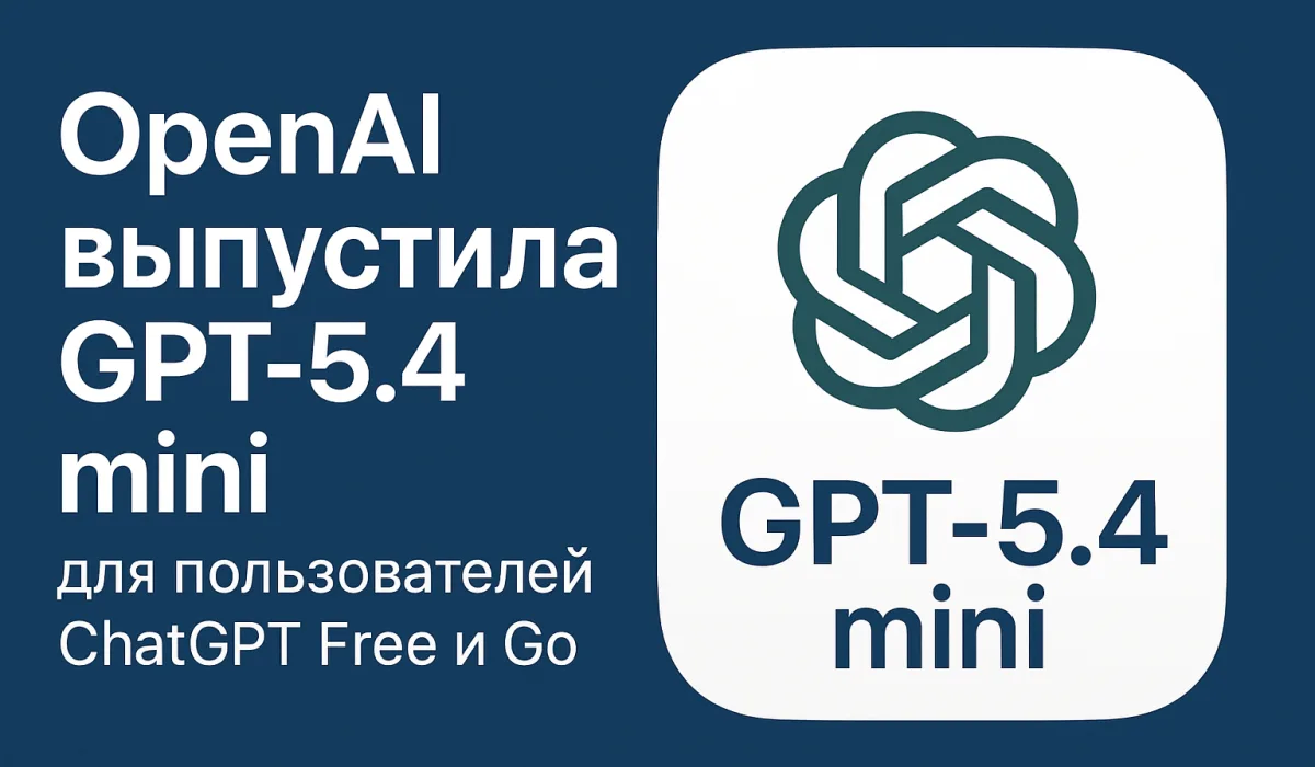 OpenAI выпустила GPT-5.4 mini для пользователей ChatGPT Free и Go