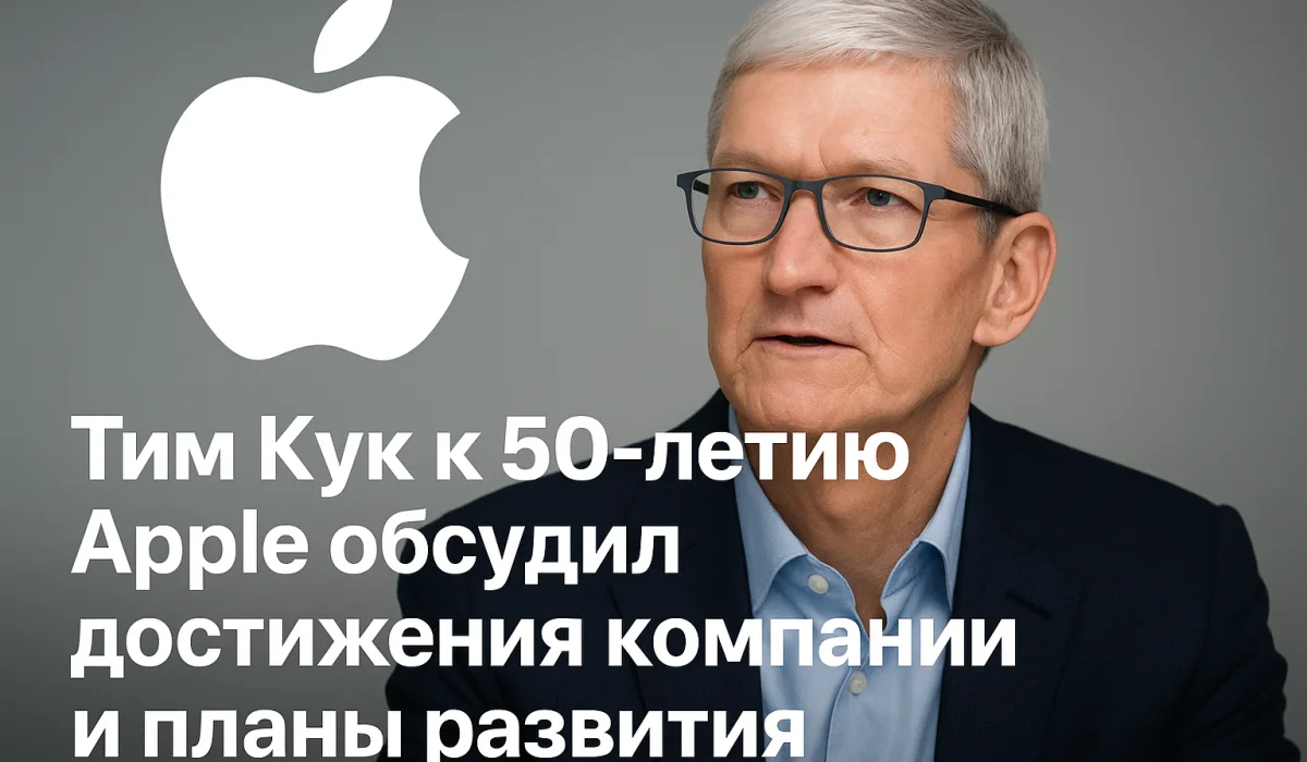 Коллаж с Тимом Куком