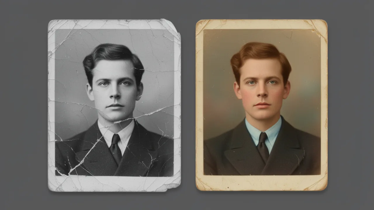 Реставрация старой поврежденной фотографии с помощью искусственного интеллекта