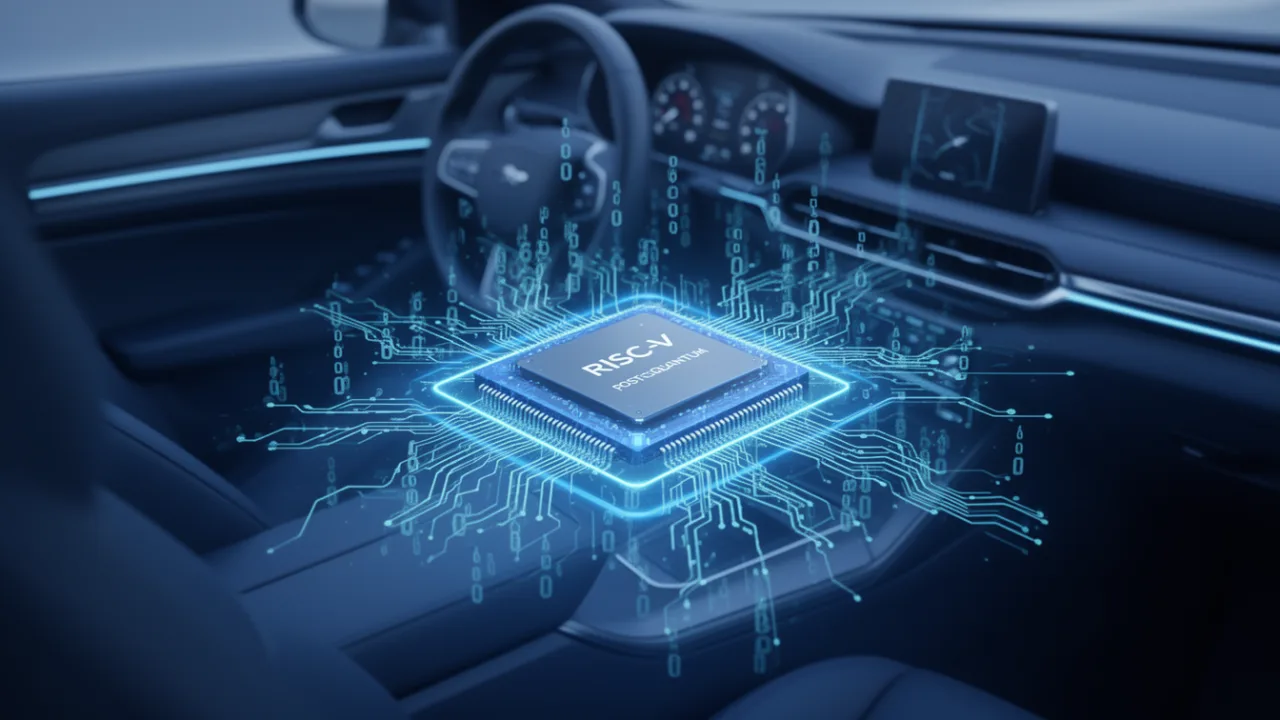 Процессор RISC-V в интерьере современного автомобиля