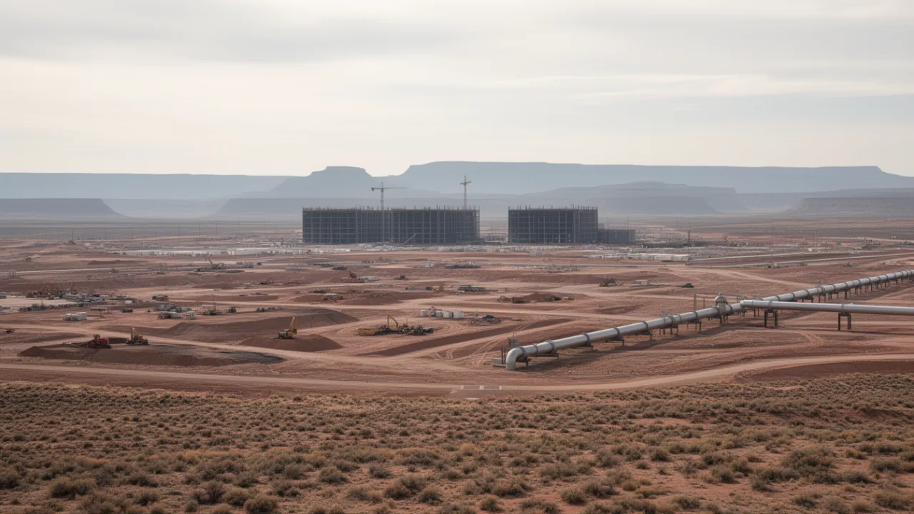 Строительство промышленного объекта в пустынной местности