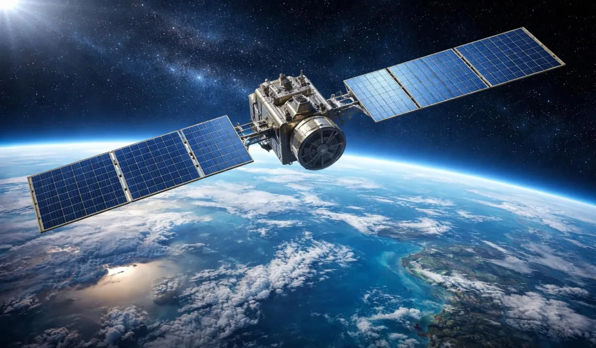 Спутник на орбите Земли