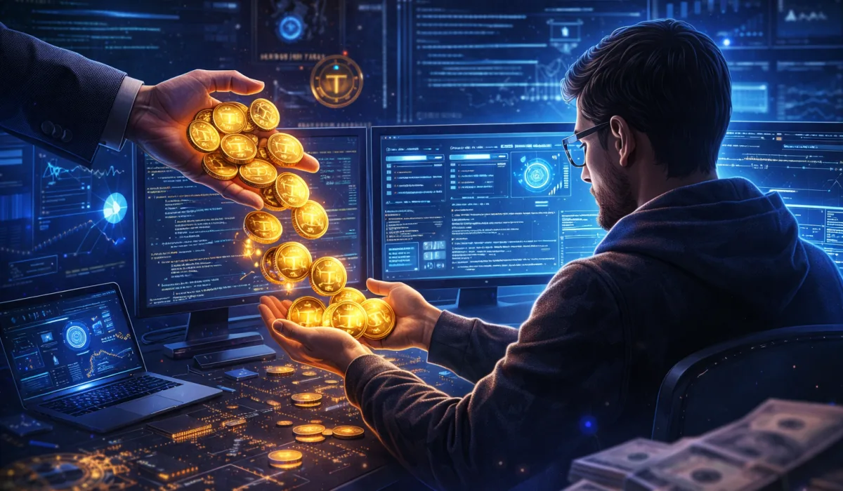 Программист получает токены