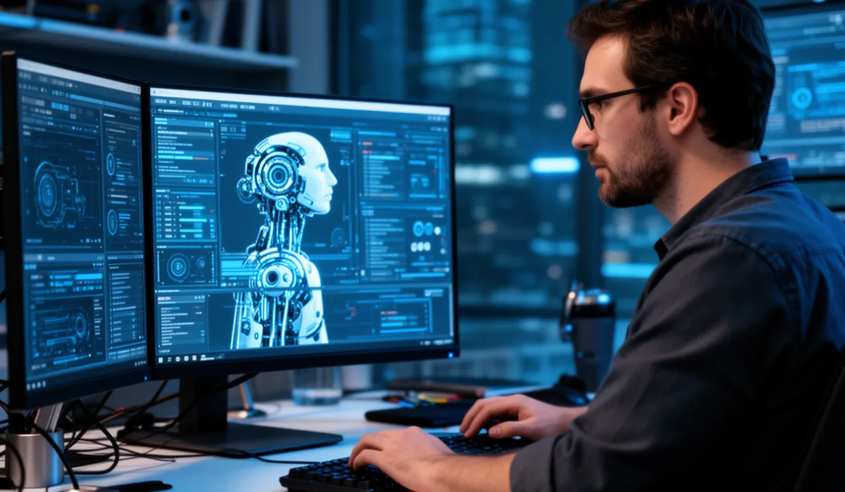 Мужчина за компьютером